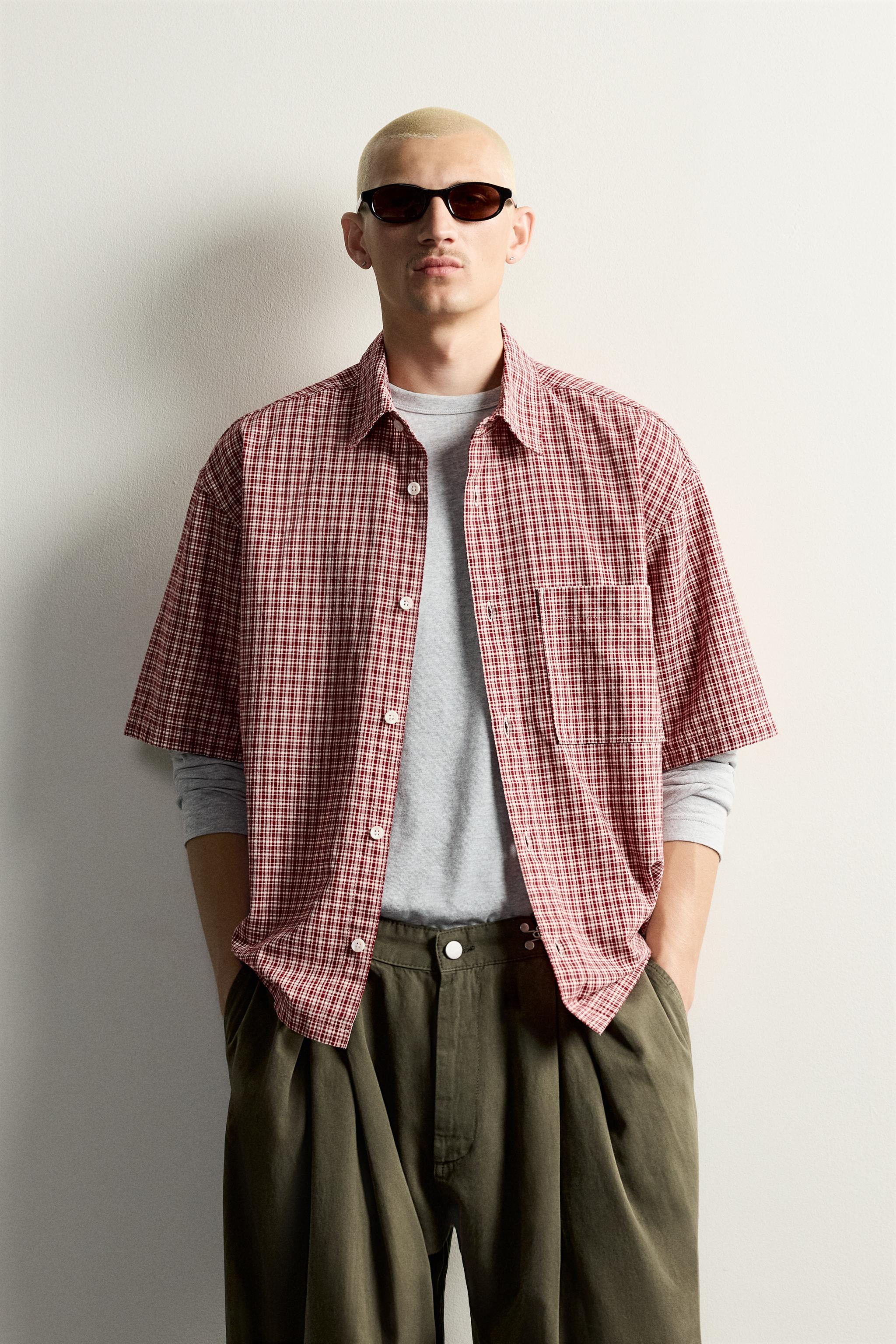 RELAXED FIT PLAID SHIRT